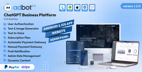 AdBotPro - ChatGPT Business Platform Website | Android-iOS App | Admin Panel.0